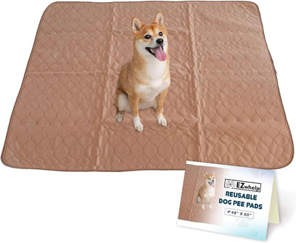 Washable Dog Training Pads - Reusable Waterproof Whelping, 48X60 In