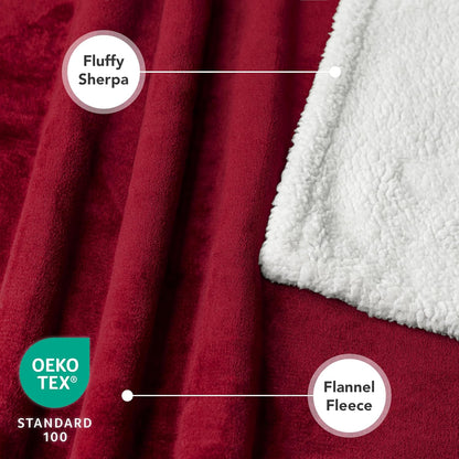 Dog Blanket Small Medium Pet Cat Puppy Kitten, 40X29 Mini, Dark Red
