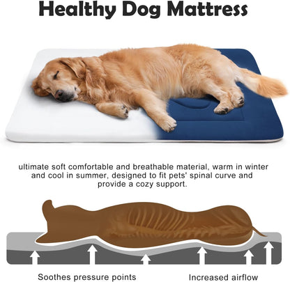 Dog Bed Large Crate Mat 42 in Non-Slip Washable Soft Mattress Kennel Pads