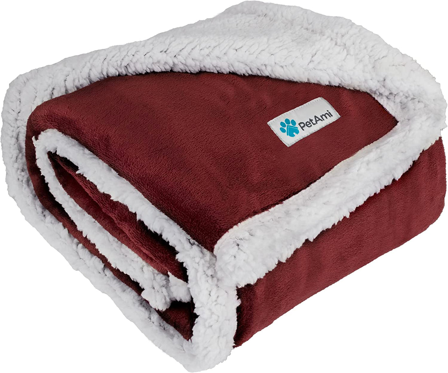 Dog Blanket Small Medium Pet Cat Puppy Kitten, 40X29 Mini, Dark Red