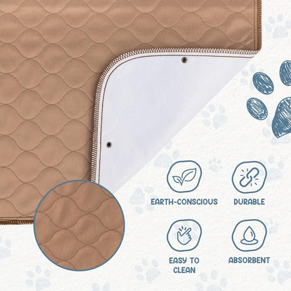Reusable Dog Pee Pads, Washable Waterproof Mat 60X60 In, 1-Pack