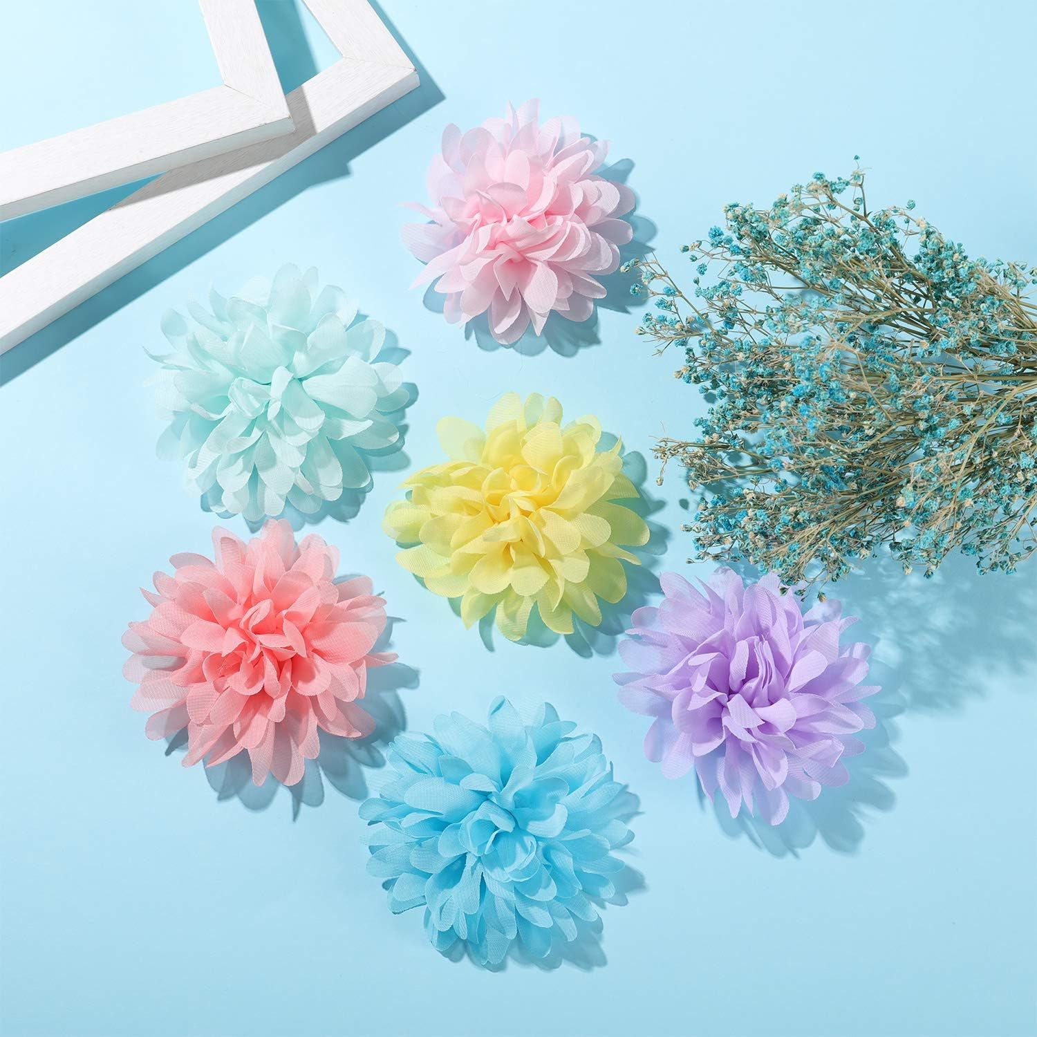 20 Pcs 4 Inch Dog Collar Flowers Bow, Multicolored