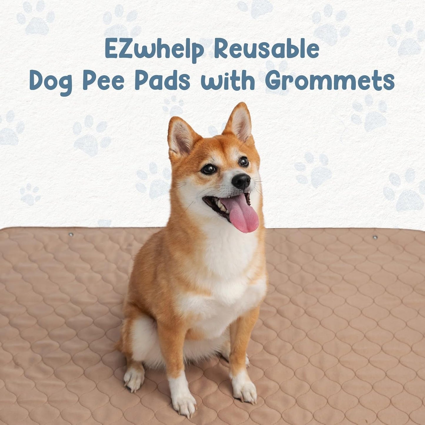 Reusable Dog Pee Pads, Washable Waterproof Mat 60X60 In, 1-Pack