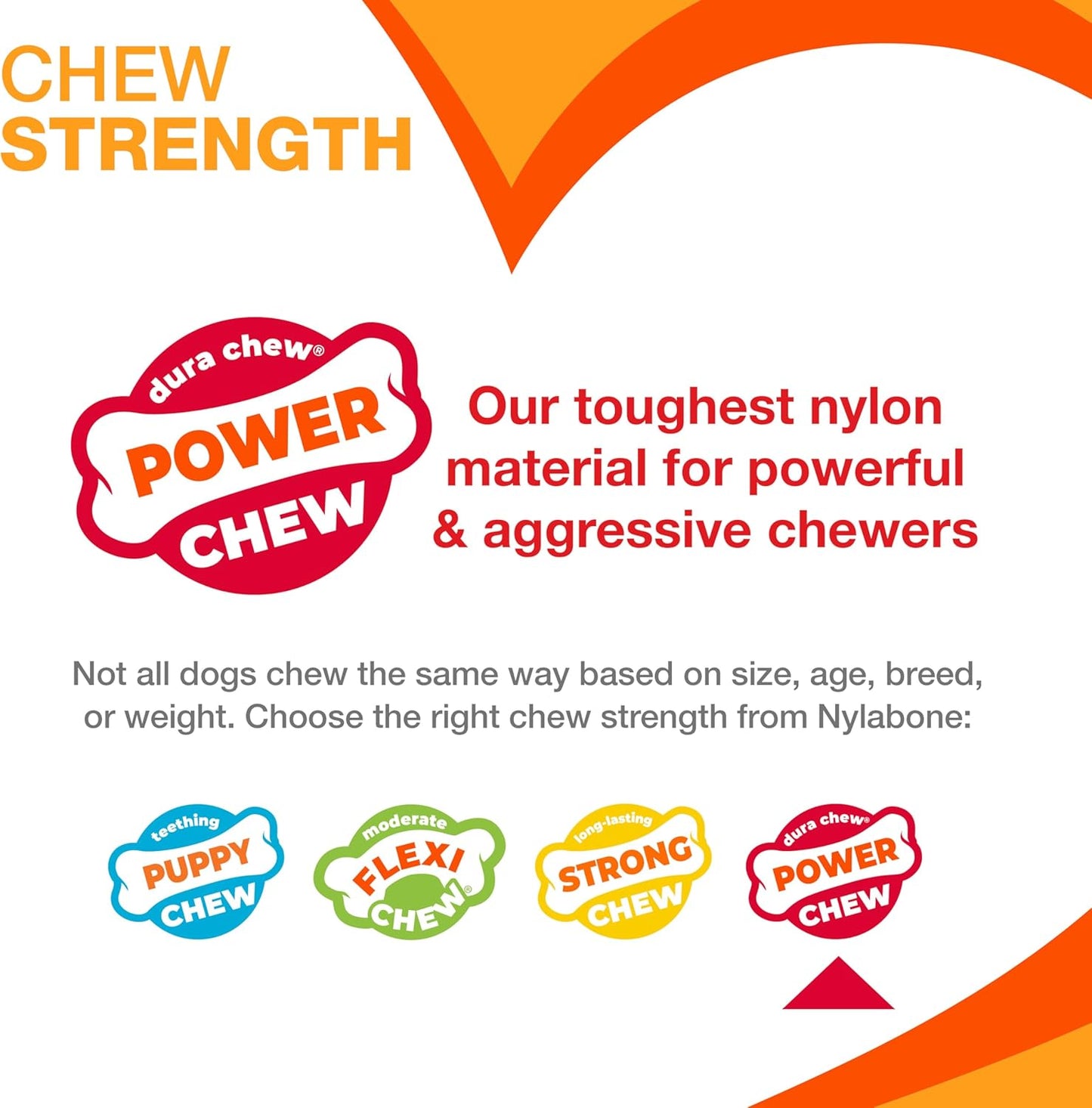 Power Chew Original Bone Dog Chew Toys, Medium, 2 Count