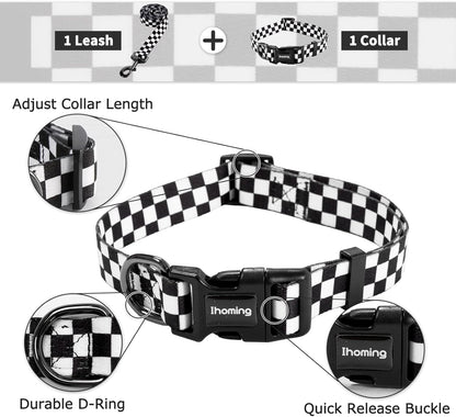 Dog Collar and Leash Set for Large Dogs, up to 80 Lbs