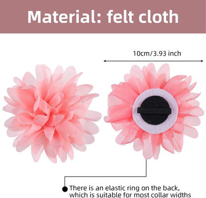 20 Pcs 4 Inch Dog Collar Flowers Bow, Multicolored