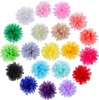 20 Pcs 4 Inch Dog Collar Flowers Bow, Multicolored