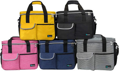 Dog Travel Bag Organizer, Pet Supplies Tote Diaper Bag, Pink Medium